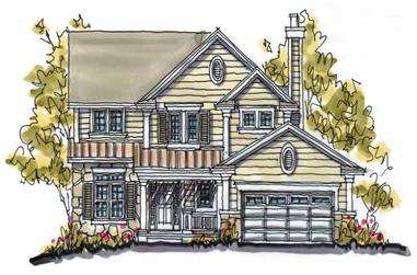 4-Bedroom, 2542 Sq Ft Country House Plan - 120-1454 - Front Exterior