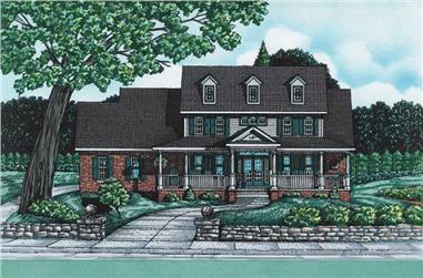 4-Bedroom, 2448 Sq Ft Country Home Plan - 120-1722 - Main Exterior