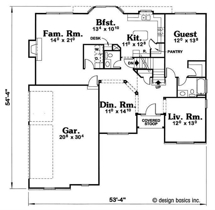 House Plan #120-1895 : 4 Bedroom, 2752 Sq Ft In-Law Suite - Traditional ...