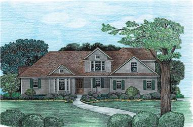 3-Bedroom, 1902 Sq Ft Country House Plan - 120-1974 - Front Exterior