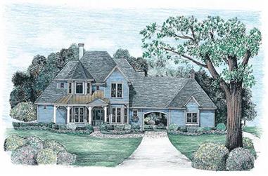 4-Bedroom, 2576 Sq Ft Country House Plan - 120-1976 - Front Exterior