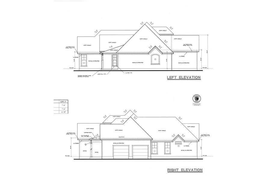 Home Plan Elevations of this 4-Bedroom,2040 Sq Ft Plan -120-1981