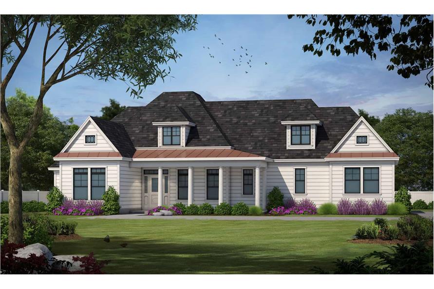 4-Bedroom, 2040 Sq Ft Country Home Plan - 120-1981 - Main Exterior