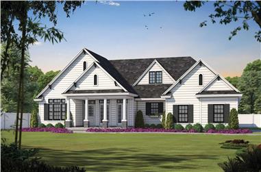 3-Bedroom, 2393 Sq Ft Ranch House Plan - 120-1984 - Front Exterior