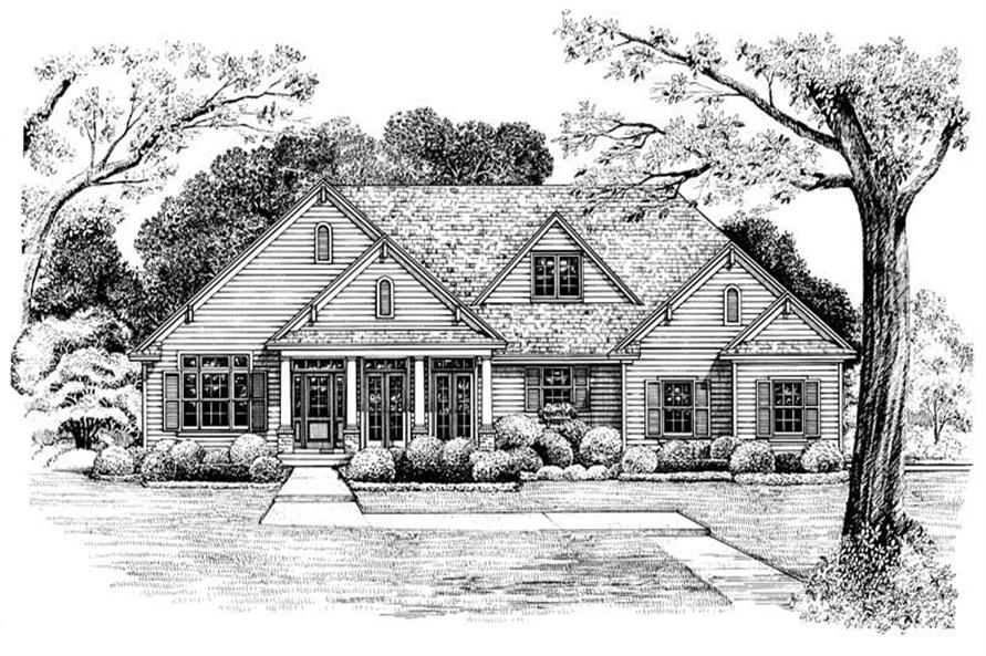 Front View of this 3-Bedroom, 2393 Sq Ft Plan - 120-1984