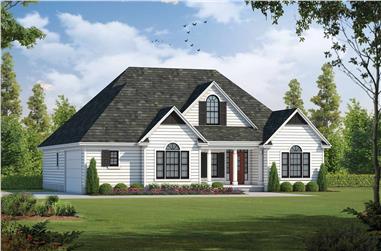 3-Bedroom, 1819 Sq Ft Country House Plan - 120-2021 - Front Exterior