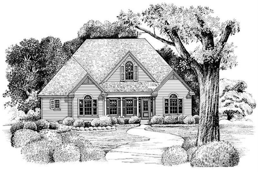 Front View of this 3-Bedroom, 1819 Sq Ft Plan - 120-2021