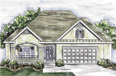 3-Bedroom, 1905 Sq Ft Country Home Plan - 120-2066 - Main Exterior