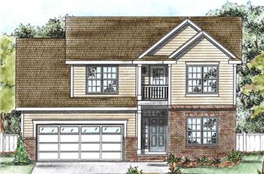 4-Bedroom, 2390 Sq Ft Traditional House Plan - 120-2071 - Front Exterior