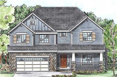 4-Bedroom, 2498 Sq Ft Country House Plan - 120-2072 - Front Exterior