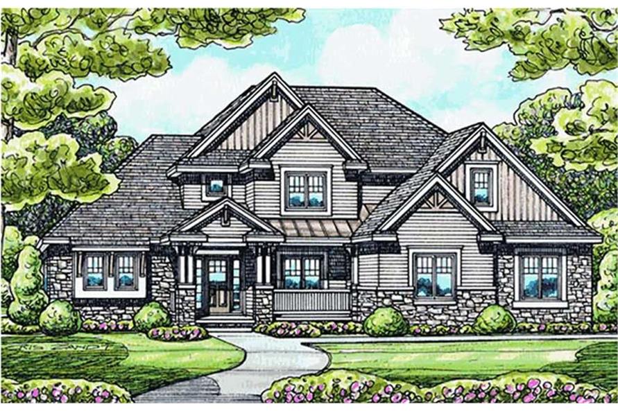 Front View of this 3-Bedroom, 2476 Sq Ft Plan - 120-2084