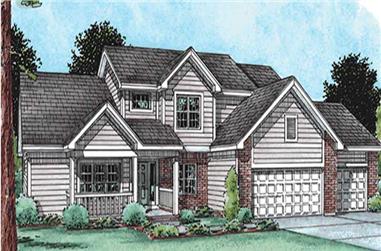 4-Bedroom, 2765 Sq Ft Traditional Home Plan - 120-2095 - Main Exterior