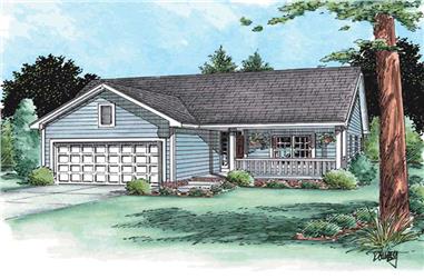 2-Bedroom, 1592 Sq Ft Small House Plans - 120-2097 - Front Exterior