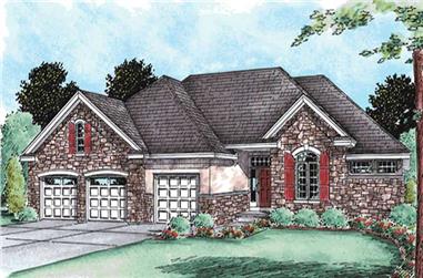 3-Bedroom, 2081 Sq Ft Ranch House Plan - 120-2098 - Front Exterior