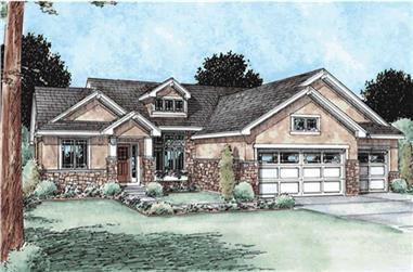 3-Bedroom, 2274 Sq Ft Ranch House Plan - 120-2099 - Front Exterior