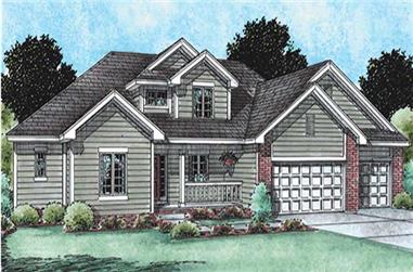 4-Bedroom, 2651 Sq Ft Country House Plan - 120-2102 - Front Exterior