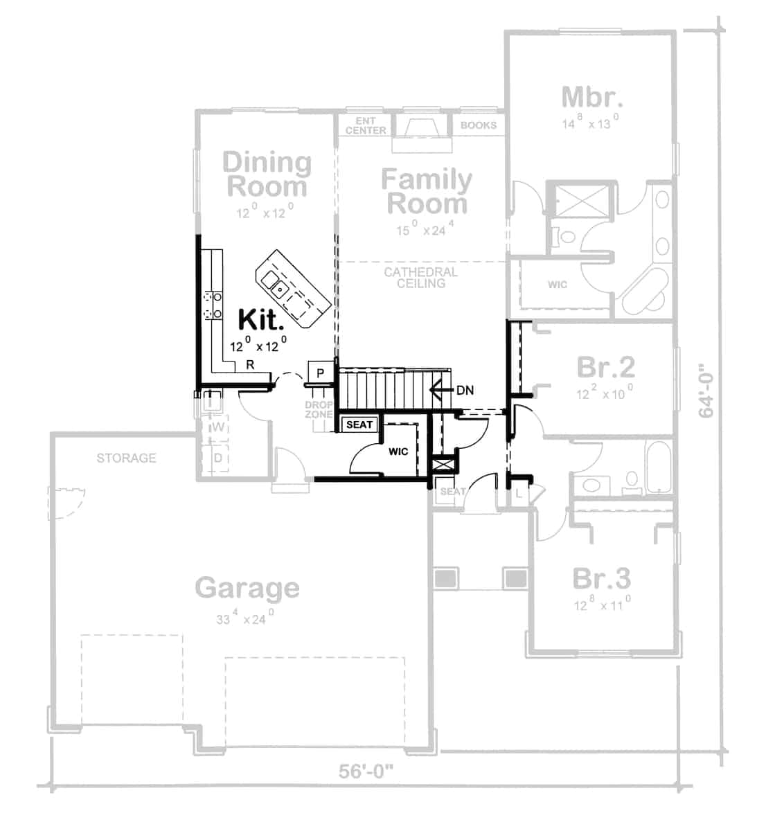 3 Bedrm, 1755 Sq Ft Small House Design - Plan #120-2103