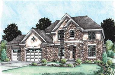 4-Bedroom, 2850 Sq Ft Traditional Home Plan - 120-2106 - Main Exterior