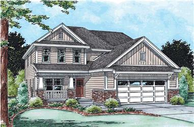 3-Bedroom, 1660 Sq Ft Country House Plan - 120-2108 - Front Exterior