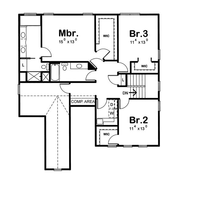 House Plan #120-2112 : 3 Bedroom, 2168 Sq Ft Country - Traditional Home ...