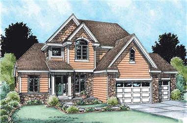 4-Bedroom, 2376 Sq Ft Traditional House Plan - 120-2120 - Front Exterior