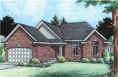 3-Bedroom, 1820 Sq Ft Ranch House Plan - 120-2128 - Front Exterior