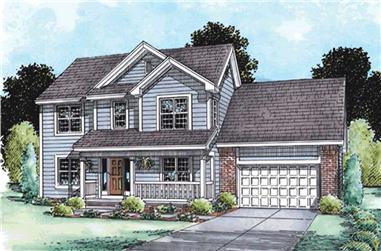 4-Bedroom, 2609 Sq Ft Country House Plan - 120-2130 - Front Exterior