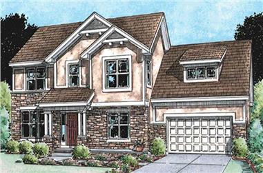 4-Bedroom, 2609 Sq Ft Country Home Plan - 120-2131 - Main Exterior