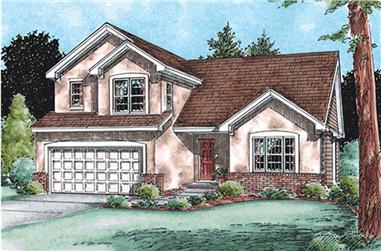 4-Bedroom, 1638 Sq Ft Small House Plans - 120-2134 - Main Exterior