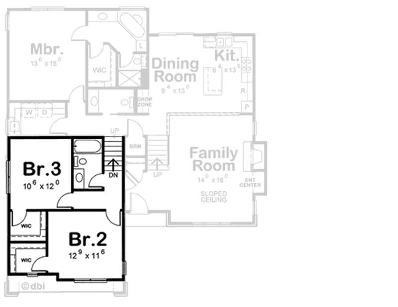House Plan #120-2134 : 4 Bedroom, 1638 Sq Ft Small - Traditional Home | TPC