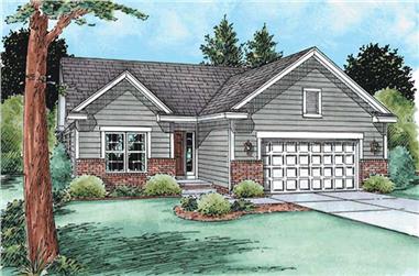 3-Bedroom, 1482 Sq Ft Small House Plans - 120-2135 - Main Exterior