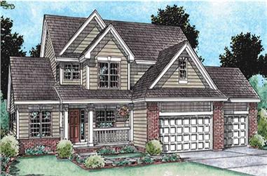 4-Bedroom, 2736 Sq Ft Country House Plan - 120-2149 - Front Exterior