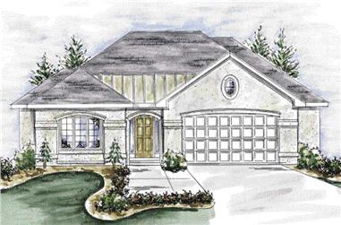 3-Bedroom, 1905 Sq Ft Mediterranean Home Plan - 120-2205 - Main Exterior