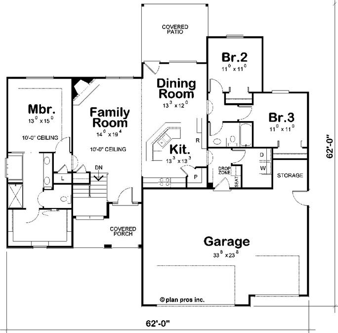 House Plan #120-2238: 3 Bdrm, 1,720 Sq Ft Tuscan Home | ThePlanCollection