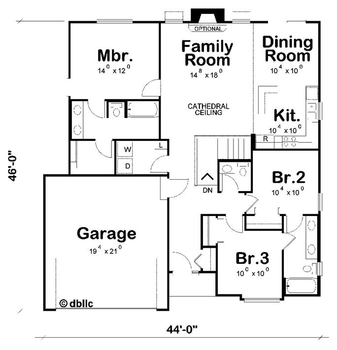 Ranch Floor Plan - 3 Bedrms, 2.5 Baths - 1426 Sq Ft - #120-2252