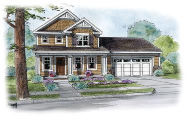 3-Bedroom, 1905 Sq Ft Craftsman House Plan - 120-2261 - Front Exterior