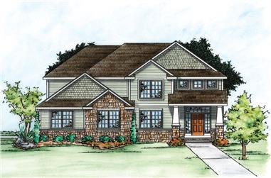 4-Bedroom, 2164 Sq Ft Craftsman Home Plan - 120-2275 - Main Exterior