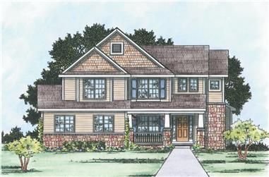 4-Bedroom, 2367 Sq Ft Craftsman Home Plan - 120-2296 - Main Exterior