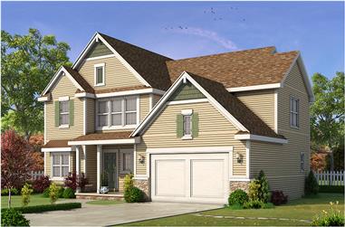 4-Bedroom, 2527 Sq Ft Craftsman Home Plan - 120-2466 - Main Exterior