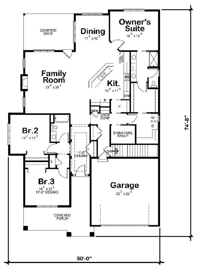 3 Bedrm, 2326 Sq Ft Craftsman House Plan #120-2476