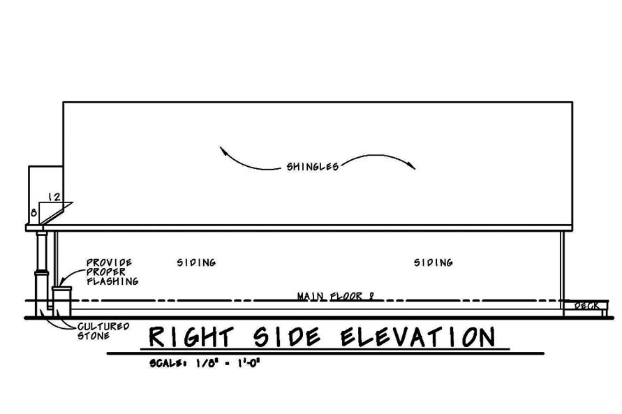 Home Plan Right Elevation of this 2-Bedroom,1676 Sq Ft Plan -120-2478