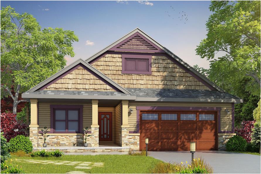 2-Bedroom, 1676 Sq Ft Craftsman House Plan - 120-2478 - Front Exterior