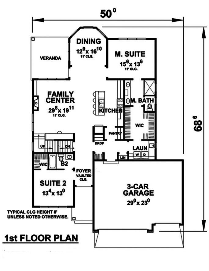 3 Bedrm, 2196 Sq Ft Traditional House Plan #120-2492