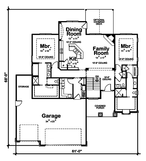 2 Bedrm, 1853 Sq Ft Craftsman House Plan #120-2501