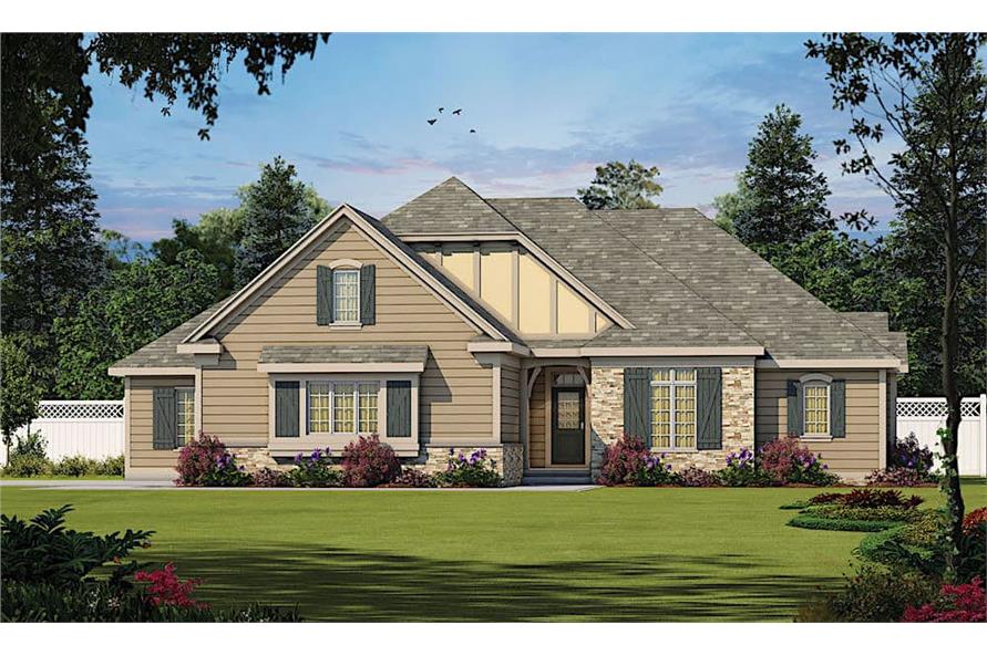 3-Bedroom, 2709 Sq Ft French Home - Plan #120-2515 - Main Exterior