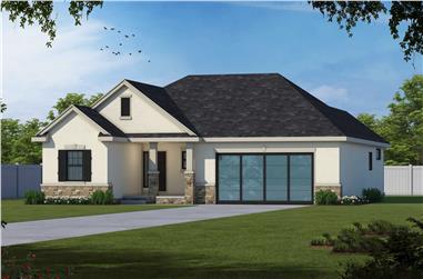 3-Bedroom, 1858 Sq Ft Country Home Plan - 120-2524 - Main Exterior