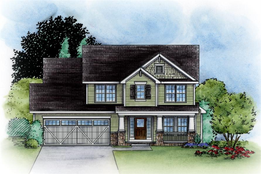 Traditional House Plan - 3 Bedrms, 2.5 Baths - 1995 Sq Ft - #120-2529