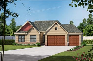 3-Bedroom, 1750 Sq Ft Ranch House - Plan #120-2535 - Front Exterior