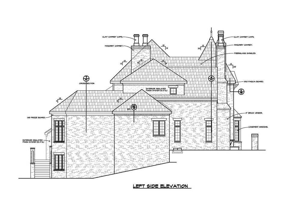 European Home Plan - 4 Bedrms, 2.5 Baths - 4683 Sq Ft - #120-2558