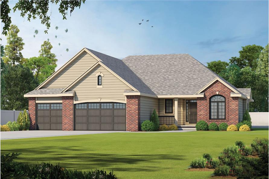 Traditional Home Plan - 3 Bedrms, 2.5 Baths - 2183 Sq Ft - #120-2568